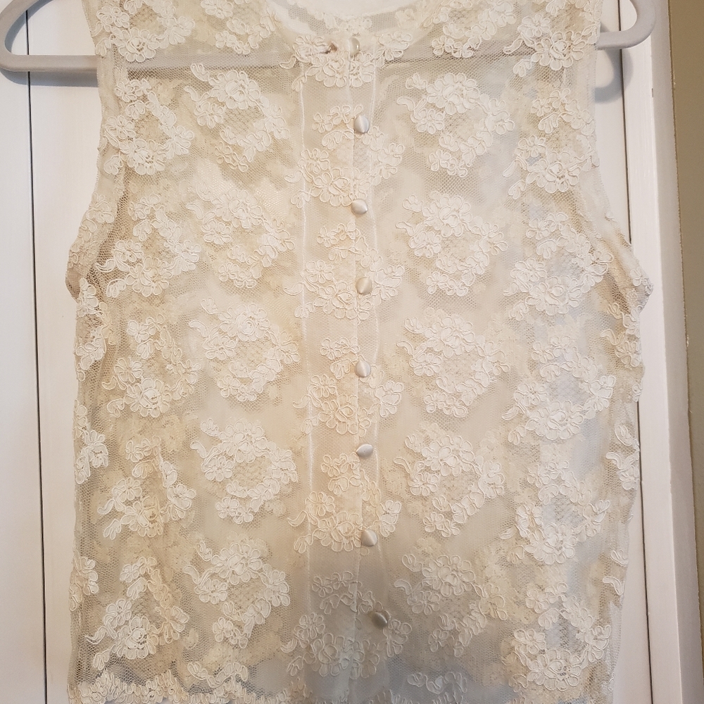Vintage 1960s-70s lace vest